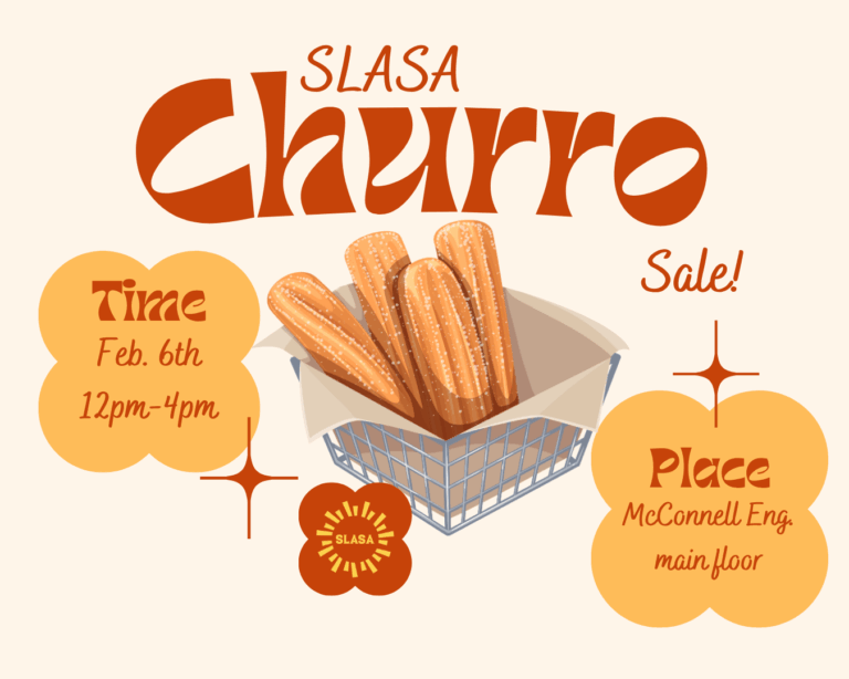 SLASA Churro sale 2025 poster